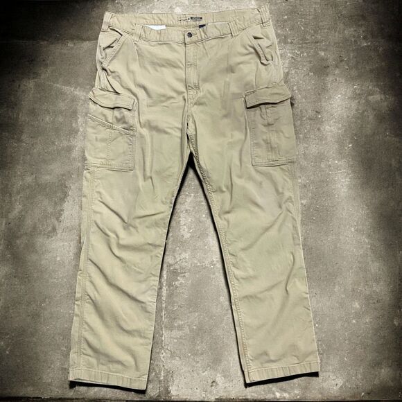 Carhartt Relaxed Fit Canvas Tan Brown Cargo Pants Workwear Men's Size 42 x 34 - Picture 1 of 9